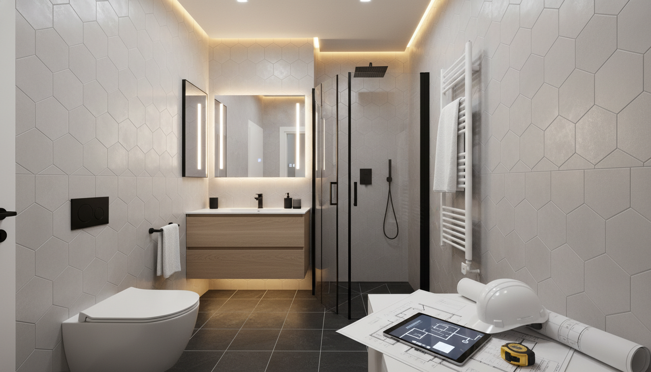 Editorial photograph for article about: The Complete Small Bathroom Remodel Guide: Transform Your Tiny Space Like a Pro