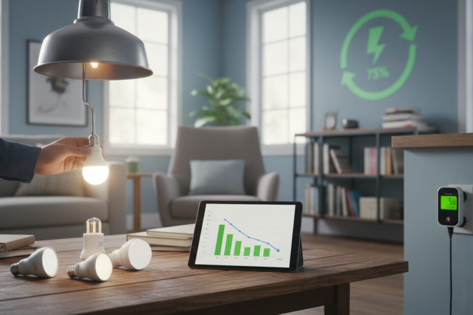 Editorial photograph for article about: How Much Energy Do LED Bulbs Really Save? Complete Efficiency Guide